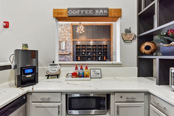 Cyber café designed for relaxing or taking care of business